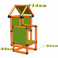 Move and Stic play house and motoric trainer Margot orange/ green 2