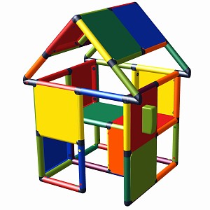 Moveandstic play house Monte with play telephone multi-colored 