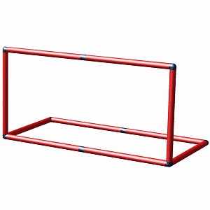 Move and stic soccer goal Rick red