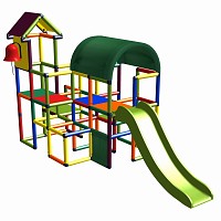 Moveandstic Linus - church tower with slide and bell multi colored