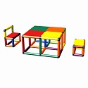 Moveandstic Elias - seating group with table and two chairs - multi-colored 