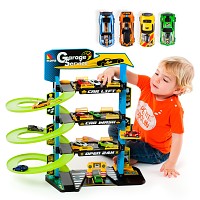 Molto parking garage with 4 play levels and 4 cars