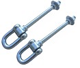 Loggyland set of 2 swing hook galvanized steel hooks for swings with bolts length 140 mm
