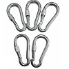 Snap hook 5 pieces 9x90mm M8 with safety nut, swing snap hook with safety lock