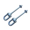 Loggyland set of 2 galvanized steel hook for swings with a bolt length of 120mm 