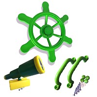 Play tower set green/ apple green - pirates steeling wheel, telescope, handles