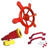Play tower set - red - pirate steeling wheel, telescope, handles  
