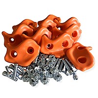 Set of 10 climbing grabs orange climbing wall, climbing grabs 