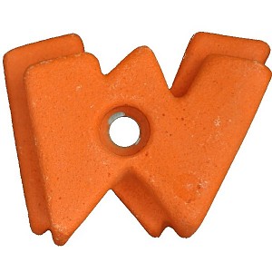 Climbing stone - letter W.