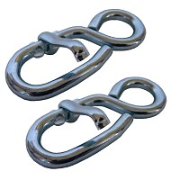 2x parking space with flap for adjusting the length of ropes 6 x 70 mm rope clamps