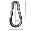 2 snap hooks with spring and swivel stainless steel 3