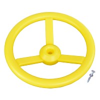 Steering wheel for play tower yellow Steering wheel climbing tower tree house children handlebar 31 cm