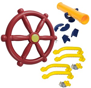 Accessory set for play tower Steering wheel Telescope 4 handles Economy set Accessory set