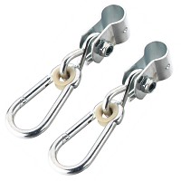 Set of 2 swing clamps with snap hooks all around Ø 25 mm