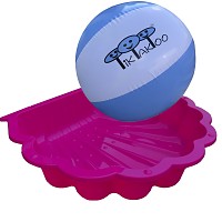 Sand- and water shell magenta colored incl. water ball summer set 