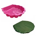 Sand & and water shell PINK incl. sandpit cover