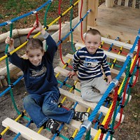 Colourful Rope Bridge for Playground Structures