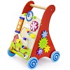Baby Walker red, activity walker made of wood