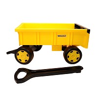 gelb schwarzer Anhänger Wader Gigant Handwagen