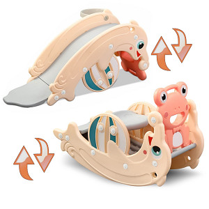 2in1 dolphin slide / frog seesaw - apricot