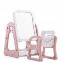 Combination set - table / table and chair - pink