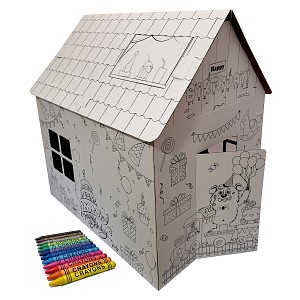 Birthday painting house Cardboard house Playhouse to paint